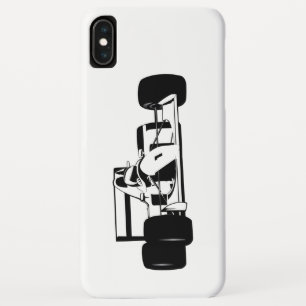 Race Car Silhouette zwart-wit Case-Mate iPhone Case