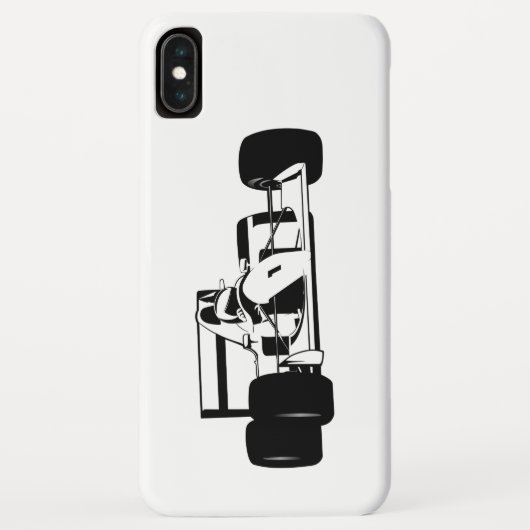 Race Car Silhouette zwart-wit Case-Mate iPhone Case (Achterkant)