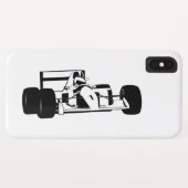 Race Car Silhouette zwart-wit Case-Mate iPhone Case (Achterkant (horizontaal))