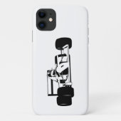 Race Car Silhouette zwart-wit Case-Mate iPhone Case (Achterkant)
