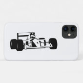 Race Car Silhouette zwart-wit Case-Mate iPhone Case (Achterkant (horizontaal))