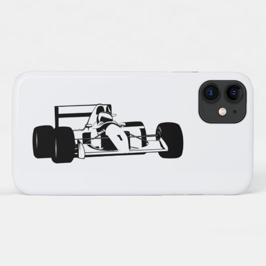 Race Car Silhouette zwart-wit Case-Mate iPhone Case (Achterkant (horizontaal))