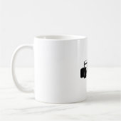 Race Car Silhouette zwart-wit Koffiemok (Links)