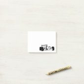 Race Car Silhouette zwart-wit Post-it® Notes (Op bureau)