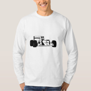 Race Car Silhouette zwart-wit T-shirt