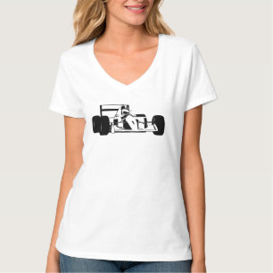 Race Car Silhouette zwart-wit T-shirt