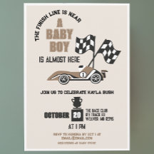 Race Car Sporty Boy Baby shower