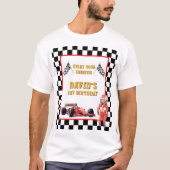 Race Car Start Your Engines 1st Birthday Men's T-shirt (Voorkant)