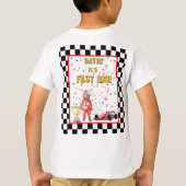 Race Car Start Your Engines 1st Birthday T-shirt (Achterkant)