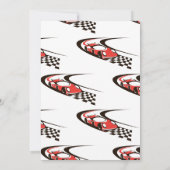 Race Car Thema 1e verjaardag Uitnodiging (Achterkant)