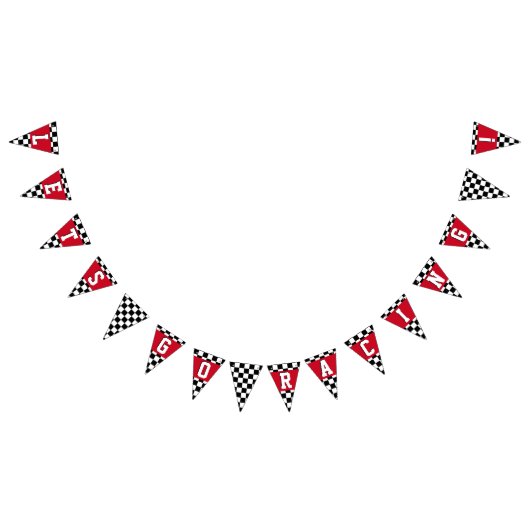 Race Car Theme Party Boy Birthday Vlaggetjes (Alle)