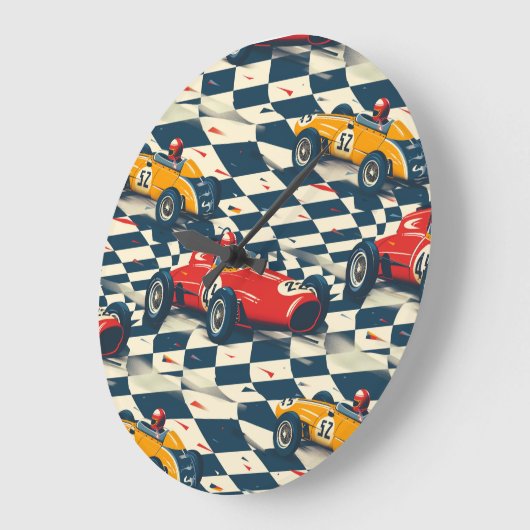 Race Car Themed Clock Grote Klok (Hoek)