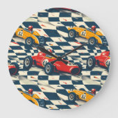 Race Car Themed Clock Grote Klok (Voorkant)