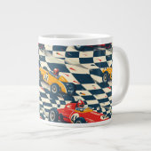 Race Car Themed Coffee Mug Grote Koffiekop (Voorkant rechts)