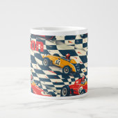 Race Car Themed Coffee Mug Grote Koffiekop (Voorkant)