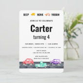 Race Car Twee Snelle  Boy Vervoer Kaart (Staand voorkant)