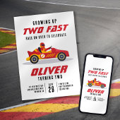 Race Car Two Fast 2e verjaardag Kaart