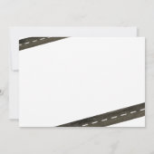 Race Car Two Fast 2nd Birthday Photo Invitation Kaart (Achterkant)