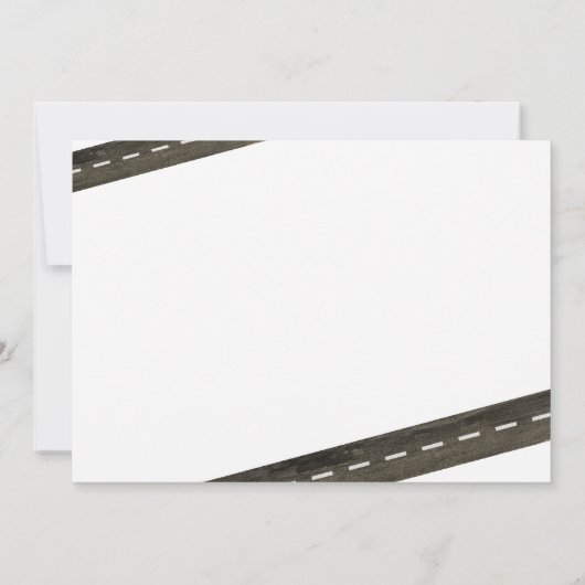 Race Car Two Fast 2nd Birthday Photo Invitation Kaart (Achterkant)