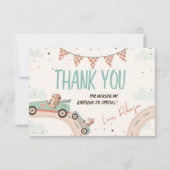 Race Car Two Fast Baby shower Hartelijk dank Kaart (Voorkant)