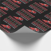 Race Car Ugly KerstSweater Cadeaupapier (Hoek)