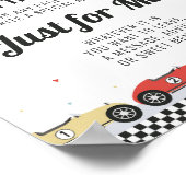 Race Car Verjaardag Guest Book Sign Poster (Hoek)