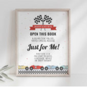 Race Car Verjaardag Guest Book Sign Poster
