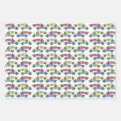  Race Car Verjaardag Inpakpapier Vel (Voorkant 2)