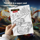 Race Car Verjaardag Party Design Kaart