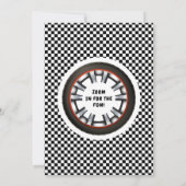 Race Car Verjaardagsfeest met Blue Hot Rod Kaart (Achterkant)