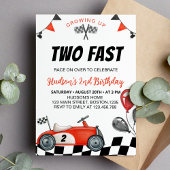  Race Car Verjaardagsuitnodiging Racing Car Kaart