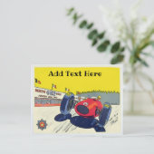 Race Car, voeg toe geef tekst uit, Briefkaart (Staand voorkant)