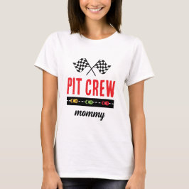 Race Car White Pit Crew Mama T-shirt