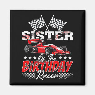 Race Car zus van de verjaardag racer racen familie Magneet