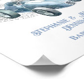 Race Care Baby shower Welkomstbord Poster (Hoek)