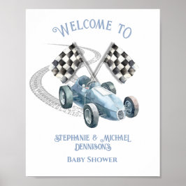 Race Care Baby shower Welkomstbord Poster