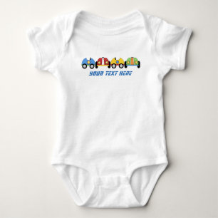 Race Cars Aangepaste Baby Romper