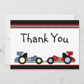 Race Cars Baby shower/BirthdayInvitations Kaart (Voorkant)