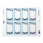 Race Cars Boek Labels Baby Blauw (Full Sheet)