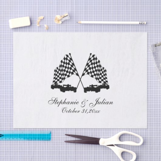 Race Cars Checker Flag Tissue Paper Tissuepapier (Craft)