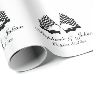 Race Cars Checker-vlag Cadeaupapier