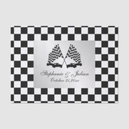Race Cars Checker-vlag Tissuepapier