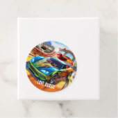 Race Cars Dank u Labels - Verjaardagsfeest Gift La (In situ)