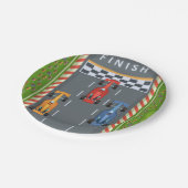 Race Cars Finish Line Papieren Bordje (Gekanteld)