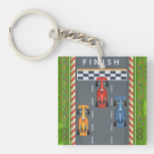 Race Cars Finish Line Sleutelhanger (Voorkant)