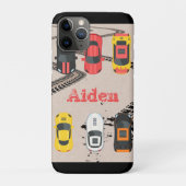 Race Cars met bandenmerken, gepersonaliseerd Case-Mate iPhone Case (Achterkant)