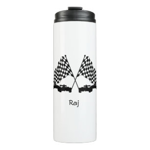 Race Cars Silver Personal Thermosbeker