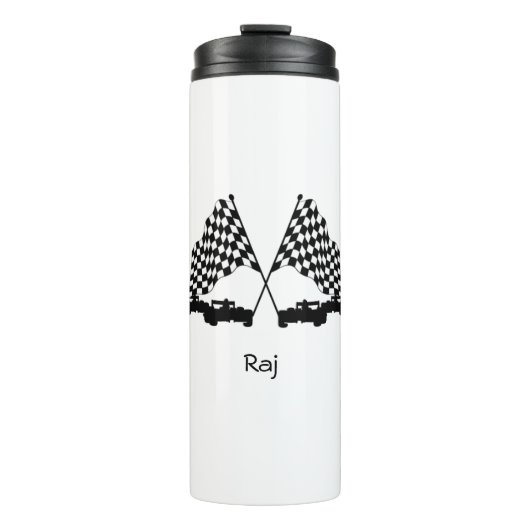 Race Cars Silver Personal Thermosbeker (Voorkant)