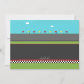 Race Cars Uitnodiging (Achterkant)