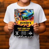 Race Cars Verjaardag en Kleuren Kaart